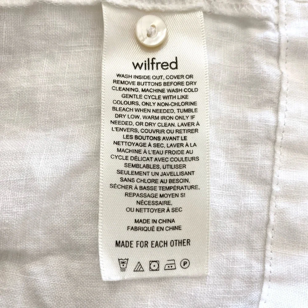 WILFRED Ohara Tiered Linen Maxi Dress White Puff Sleeve - Picture 13 of 14